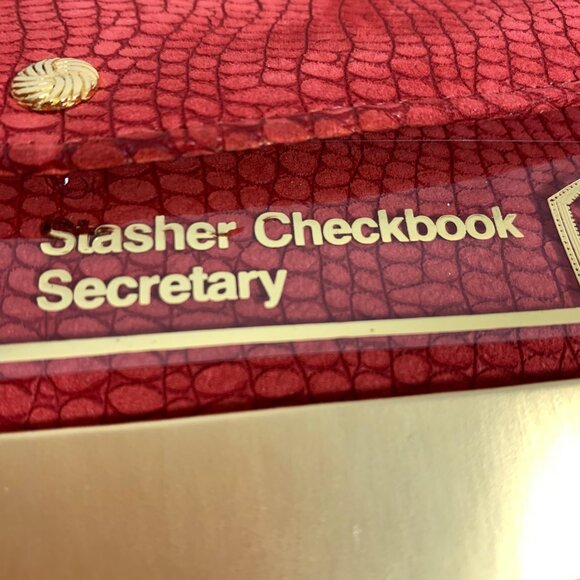 Princess Gardner Stasher Checkbook Secretary Wallet Red Cowhide w/ Gift Box - Picture 2 of 10